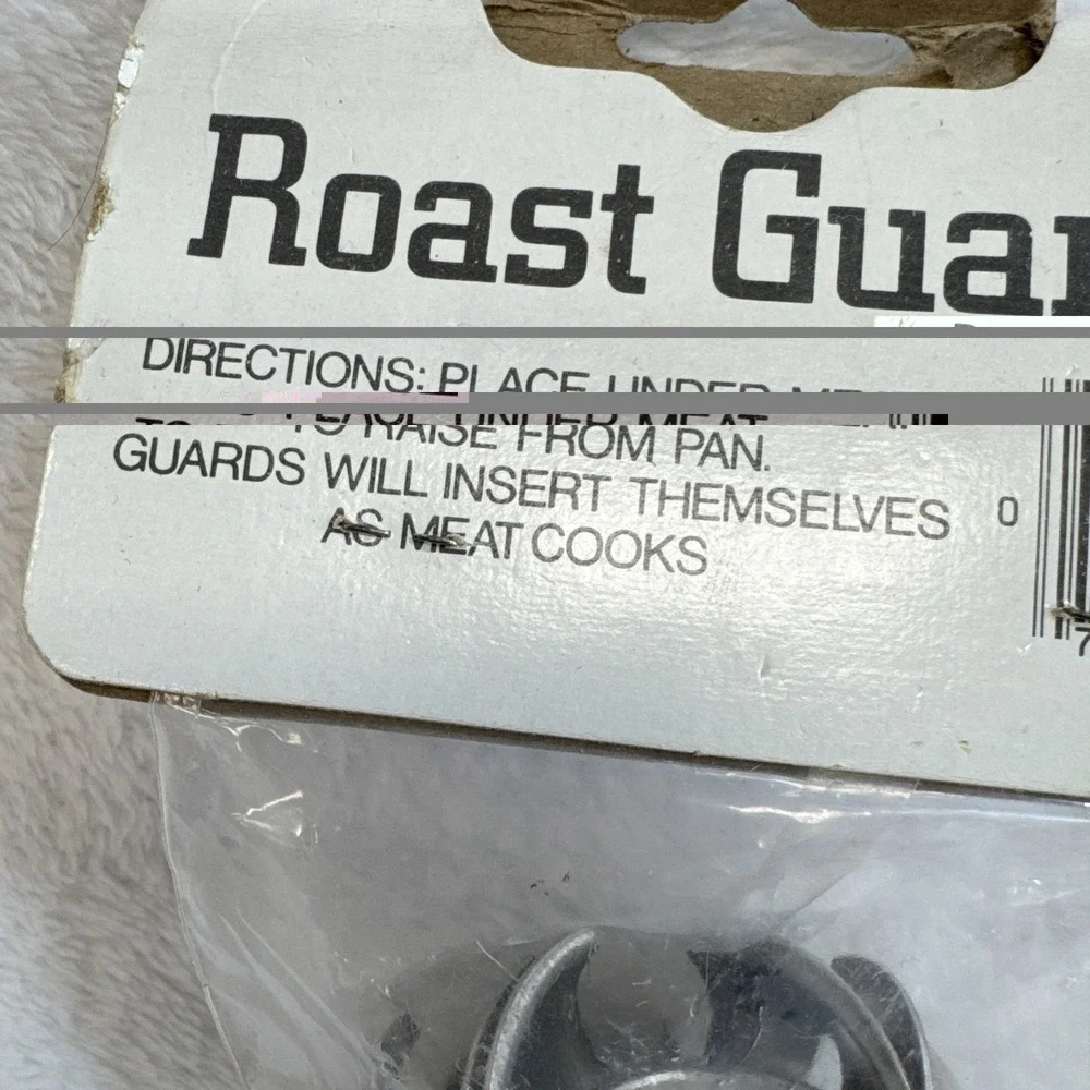 Vintage Vanderbilt Roast Guards‎ Set of 6 Aluminum Meat Lifters No Stick 230 NOS